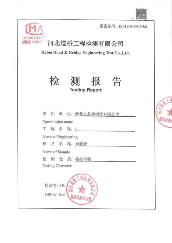 沧州检测报告